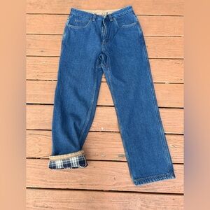 Duluth Trading Co. Plaid Bootcut Jeans